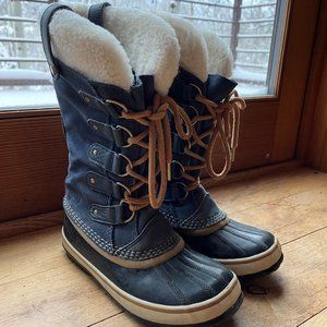 Sorel W's classic boots sz 6.5 (37.5) denim blue nubuck